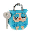 Blue Owl Cartoon Padlock Security Lock -Key Kid Gift Travel Lock Bag Lock