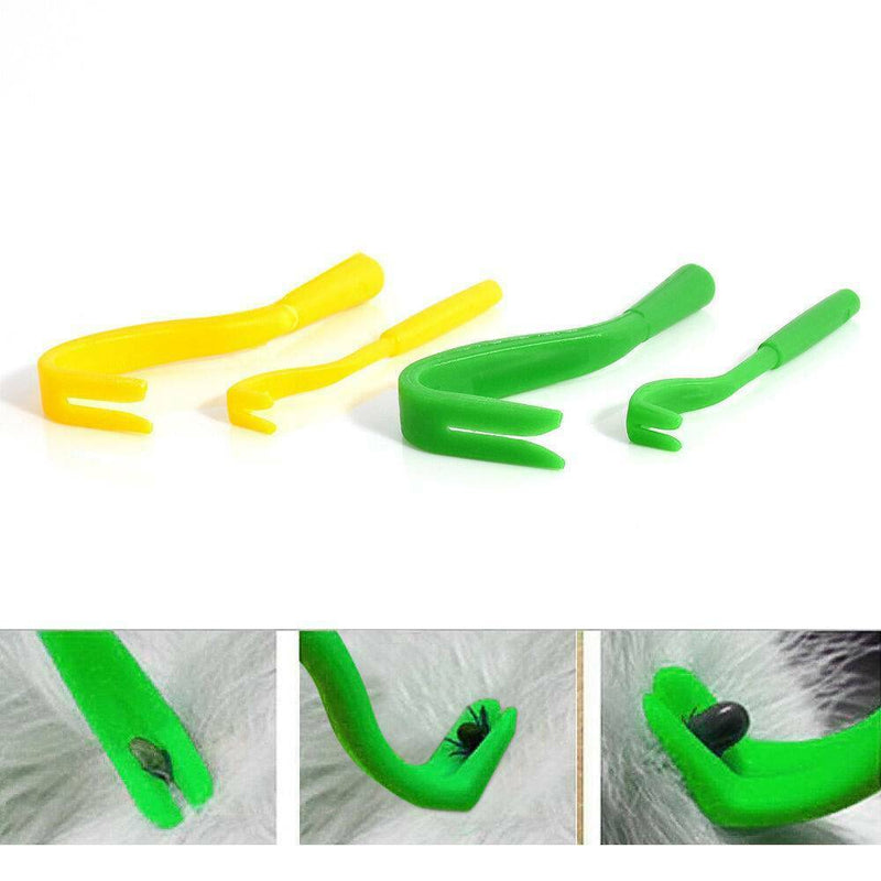 4PCS Tick Twister Hook Tool Tick Remover 2 Size Human Manual Debulking Flea Tool