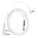 2-Wire Earphone Earpiece PTT for Kenwood Wouxun Linton Walkie Talkie White