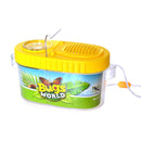 Children Portable Plastic Insect Cage Feeding Observation Box (w/Tweezers) A