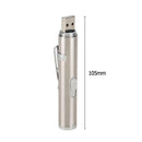 2 in 1 USB Rechargeable Mini Red Pointer Pen with White LED Light Torch
