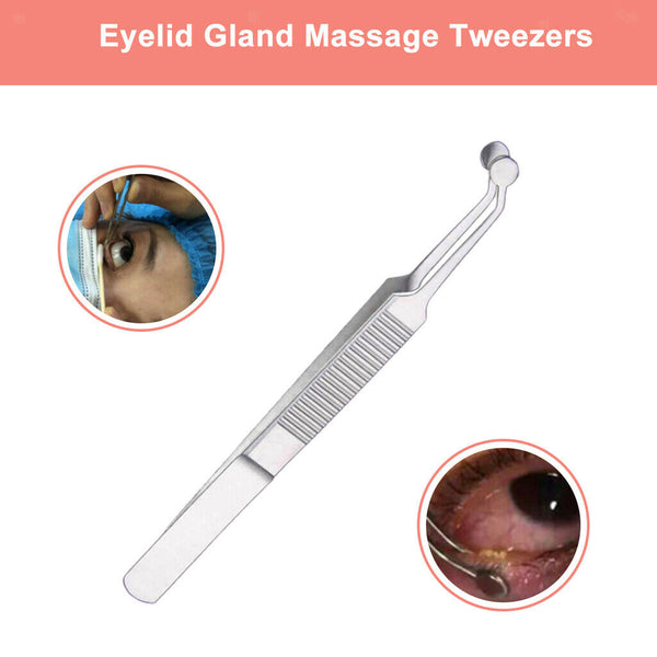 Premium Stainless Steel Meibomian Gland Expressor Forceps Eyelid Massage
