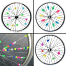 36pcs Multicolour Star Beads Bike  Wheel Spokes Beads Luminous Clip