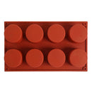 8 Holes Round Silicone Cake Mold Handmade Baking Cupcake Soap Maker Mold