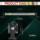 Ultra-thin 520W 10inch Led Light Bar Flood Spot Combo Offroad SUV 10"B Hn