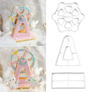 3pcs Sky Wheel DIY Fondant Chocolate Cake Embossing Stencil Biscuit Mold