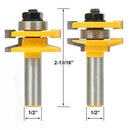 2pcs 1/2 Inch Shank High Hardness Rail and Stile Router Bits Ogee Woodworking