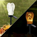 LED Garden Angel Statue Light Waterproof Solar Lamp Yard Decor Lawn Outdoor Q1U3