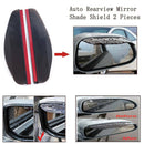 2PCS Rear View Side Mirror Visor Sun Rain Guard Protect Auto Accessories Black