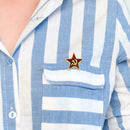 Fashion Pentagram Star Brooch Badge Jacket Lapel Women Men Coat Shirts Pins