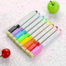 8 Colors Dry Erase White Board Marker Pen Fine Point Built-in Eraser Pen C4 L7M9