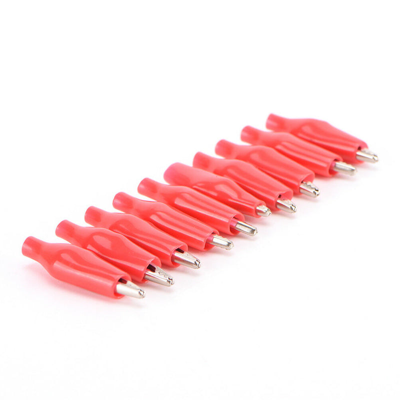 10X Leads HOT for Electrical Jumper Wire Test Cable Alligator Clip 28mm~ JR