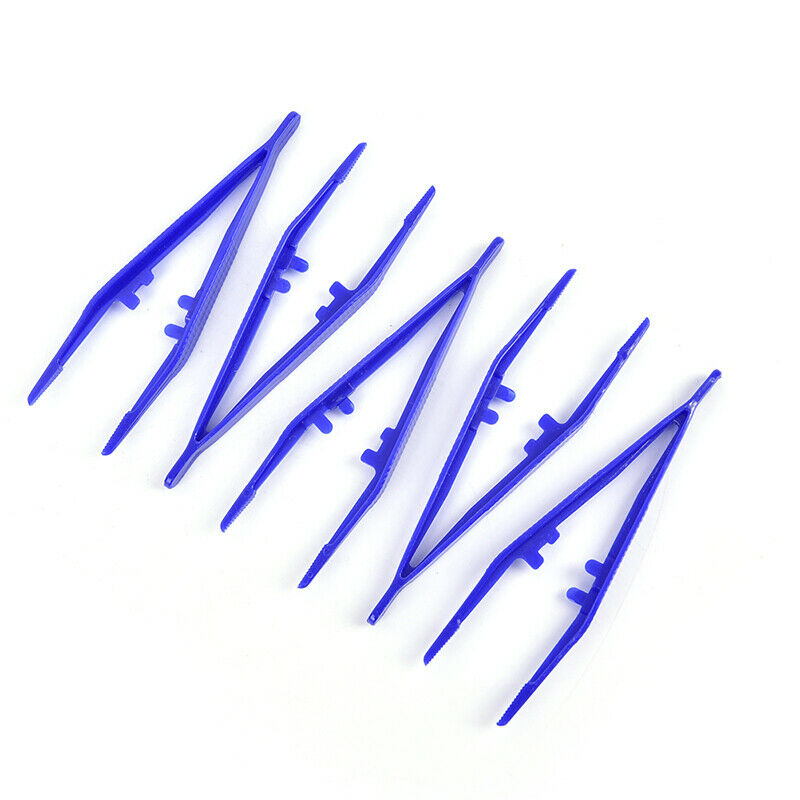 10pcs Plastic Beads Small Disposable Tweezers Tools Crafts DIY Jewelry Mak Ew
