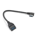 Usb 3.0 Angle 90 Degree Extension Cable Male To Female Adapter Cord Data Le M7R8