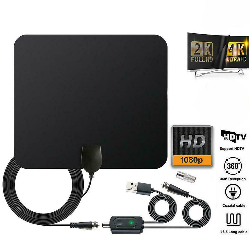 HJ0001 450 Miles 4K HDTV 1080P Indoor Digital Antenna Signal Receiver Amplifier