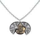 Sunflower Pendant Necklace Lettering Open Clavicle Chain for Unisex Jewelry A