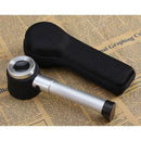 10X Optical Lens Metal Handheld Scale LED Handle Magnifier Magnifying Glass