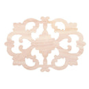1x Rubber Wood Carved Onlay Applique Unpainted Furniture for Home Door Cabi