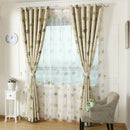100x250cm Leaf Pattern Window Room Shade Panel Blackout Curtain Drape Green