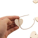 Unfinished Wooden Heart Blank Wood Cutout Heart Slices Discs DIY Crafts - Bag of