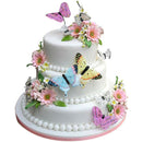 42pcs Mixed Butterfly Edible Glutinous Wafer Rice Paper Cake Cupcake Topper Hw