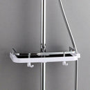 Largre Bathroom Pole Shelf Shower Storage Caddy Rack Organiser White Tray H B7M0