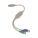 2x Plug and Play USB Male to PS2 Female Cable Adapter Converter for Keyboard