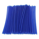 72 Pieces Universal Motocross Wheel Rim Spoke Wraps Skins Cover Deep Blue