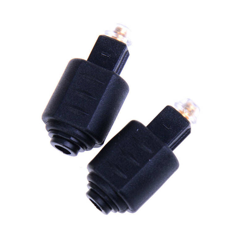 2Pcs optical audio adapter 3.5mm female jack plug to digital toslink male FT