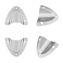4pcs Marine Boat Stainless Steel Large Clamshell Vent / Wire Cable Cover