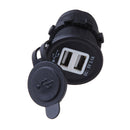 Motorcycle Car Marine Mini Dual USB Charger Adapter Socket Power Outlet LED