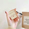 Unique Toast Bread Pattern Protective Case Soft Silicone Cover for Airpods 1/2
