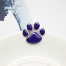 Dog Cat Claw Brooch Cartoon Cute Pin Badges Backpack Jacket Jewelry (Blue) A