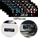 10Pcs/Set Trump 2020 US Flag Stars Car Stickers USA President Keep America Great