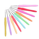 10pcs Soft TPR Handle Aluminum Crochet Hooks Weaving Needles Knitting Tools