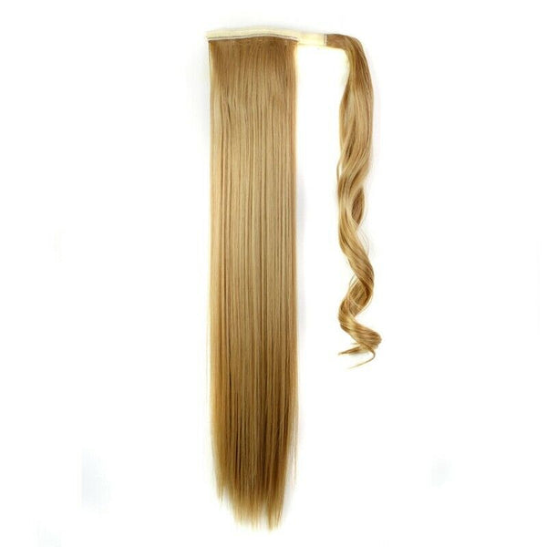 Ponytail Hair Extension Tail Hairpiece Long Straight Synthetic Women'S Hair L7K9