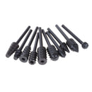 10pcs Rotary Burr Set Wood Carving File Rasp Drill Bit 1/8" Shank Tools Set OZ