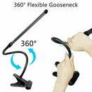 8W LED Clip on Lamp, Desk Light with 3 Modes 2M Cable Dimmer 10 Levels Clam