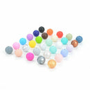 50Pcs Round Silicone Teething Beads 15Mm Baby Teether Bead Food Silicone Ba