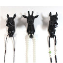 4x Rustic Animal Head Wall Hook Elephant Goat Deer Heavy-duty Cloth Hanger