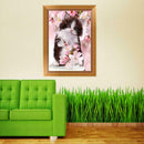 5D DIY Flower Cat Cross Stitch Diamond Embroidery Painting Home Decor Craft