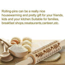 Christmas Rolling Pin Snowflake Reindeer Embossed Rolling Pin Engraving P2U9