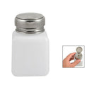 120mL White Plastic Graduated Alcohol Dispensing Bottle w Pump Cap E5Y1