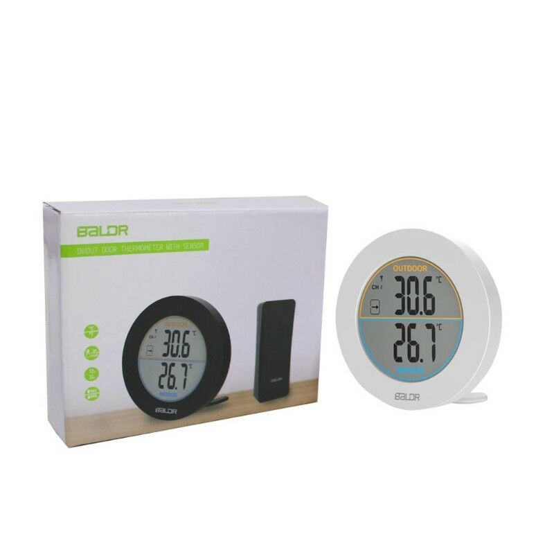 Table Wireless Thermometer LCD Display Indoor Outdoor Sensor Wall Temperature