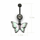 Punk Butterfly Body Piercing Jewelry Navel Stud Bar Fashion Belly Ring Button