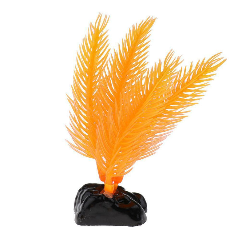 Yellow Aquarium Fish Tank Artificial Plant Water Grass Ornament Decoration