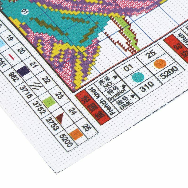 1 set Cross Stitch Santa Claus and snowman 11 CT Stamped DIY Needlework Wed W1O9