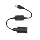300mm 5V 2A USB Input To 12V 1A Output Female  Lighter Socket Power Switching