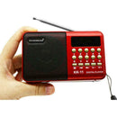 Mini Portable FM Radio LCD Digital MP3 Player Speaker USB AUX Rechargeable Z3Y9