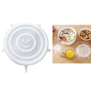 6 Pcs Reusable silicone food pot lid bowl covers wrap keep food stretch fresh Ew